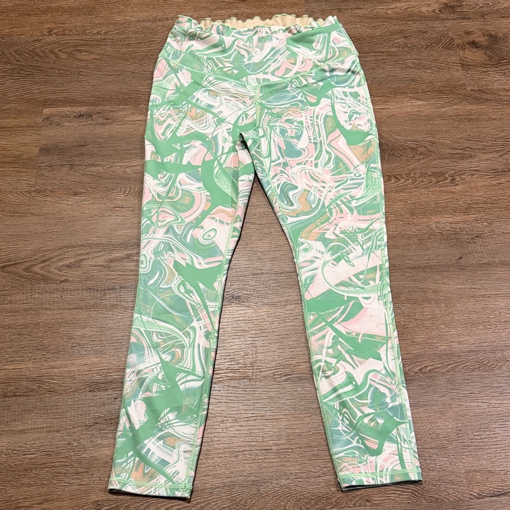 IVL Collective Floral Scalloped High Waist Leggings - Picture 2 of 8